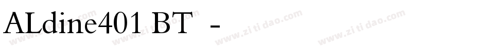 ALdine401 BT粗体字体转换